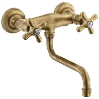 Paffoni Wandmodel wastafelset Iris, bronskleurig