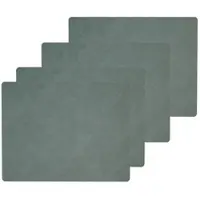 Lind DNA Placemat Square L Hippo Pastel Green (Set van 4)-35 x 45 cm