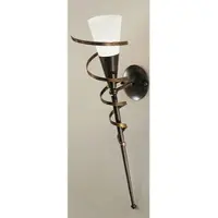 KÖGL Wandfakkel BONITO, dimbaar, zwart, Woon-/ Eetkamer, metaal, Landelijk, Wandlamp