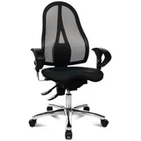Topstar Sitness 15 Ergonomische stoel Permanent Contact Mesh In hoogte verstelbare armleuning In hoogte verstelbare zitting Zwart 110 kg