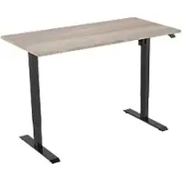 Euroseats 1-Motor Zit-sta-bureau Rechthoekig Robson Eiken T-Voet 1.400 (B) x 800 (D) x 1.235 (H) mm Metaal