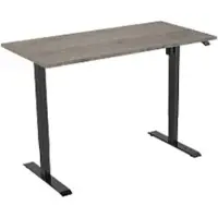 Euroseats 1-Motor Zit-sta-bureau Rechthoekig Logan Eiken T-Voet 1.400 (B) x 800 (D) x 1.235 (H) mm Metaal