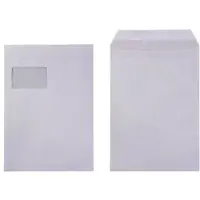 Viking enveloppen met venster C4 229 (B) x 324 (H) mm zelfklevend wit 100 g/m² 250 stuks