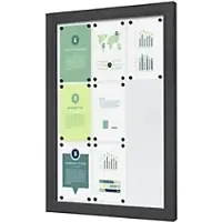 SHOWDOWN Vitrine Magnetisch 9 x A4 Wandmontage Afsluitbaar Buiten 75 (B) x 101,2 (H) cm Antraciet