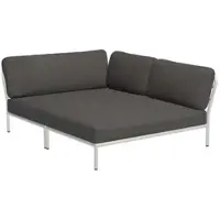 Houe Loungeset Level Cozy Corner Right Frame Muted White Cushion Dark Grey
