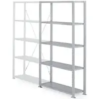 MANORGA Startschap 5 Planken 1.250 x 500 x 2.000 mm Grijs