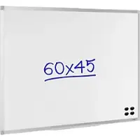 Viking Superior Whiteboard Wandmontage Magnetisch Email Eenzijdig 60 (B) x 45 (H) cm