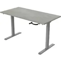 Euroseats Crank Zit-sta-bureau Rechthoekig Oxyd Beton T-Voet 1.600 (B) x 800 (D) x 1.190 (H) mm Metaal