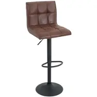 Riess In hoogte verstelbare barkruk MODENA vintage bruine barstoel met voetsteun - 37937
