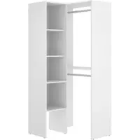 Dmora Arpagone - Grote Garderobekast, 79x186h cm Wit, Kapstok