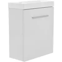 Wiesbaden Fonteinkast vision met mineraalmarmer fontein 40 cm wit