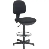 Realspace Tekenstoel Permanent contact Stof Zonder armleuning In hoogte verstelbare zitting Zwart 120 kg 430 x 480 x 1,200 mm