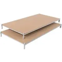 MANORGA ISOBOIS Legbord 2 Planken Gegalvaniseerd staal 1,000 x 300 x 62.5 mm Grijs 2 Stuks