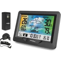 Greenblue GB540 Weerstation kleurenscherm, binnen- en buitentemperatuur DCF-systeem, maanfasen, barometer, kalender