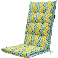 Madison Tuinkussen Hoge Rug Siem Blauw / Geel 123 X 50 X 7 Cm