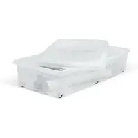 Iris Clearbox Opbergbox - onder-het-bed - 35L - Kunststof - Met Wielen - Set van 2