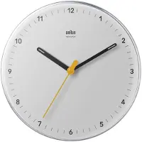 Braun BC26W - Wandklok - Analoog - Rond - Kwarts veegbeweging - Wit