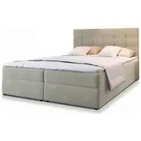 Masseno Boxspring GLOS 140x200 cm met matras en topper, bedkasten - Beige