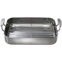 Skottsberg Braadslede met rek 35x25cm 'Stainless steel'