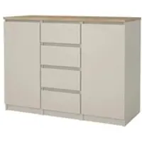 Woonexpress Dressoir Luna - Moderne Greeploze Opbergkast met Lades & Deuren