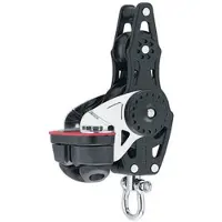 Harken Carbo Fiddle With Cam Cleat And Becket Pulley 57 Mm Zwart