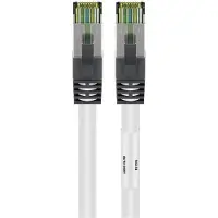 Goobay Premium S/FTP CAT8.1 40 Gigabit netwerkkabel / wit - LSZH - 2 meter