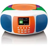 Lenco SCD-861KIDS - Draagbare DAB+/FM radio met Bluetooth, CD-speler en groot LCD kleurendisplay - Vrolijke kleuren voor kinderen