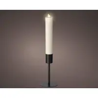 Lumineo Solar Kaars Op Standaard H39,5cm Wit wit Kunststof Led kaars