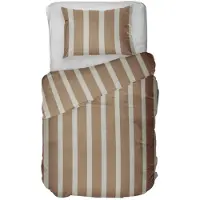 Kayori Dasshu Dekbedovertrek Katoensatijn - 140x200-220 + 1 sloop - Eenpersoons - Taupe