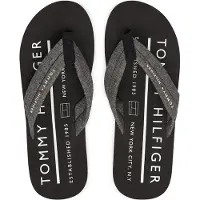 Tommy Hilfiger Flip Flops Chambray Zwart