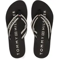 Tommy Hilfiger Teenslipper zwart / wit