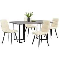 OKWISH Multifunctionele slaapbank met linnen bekleding en verstelbare rugleuning, slaapbank met LED-verlichting en USB/Type-C poorten, donkergrijs