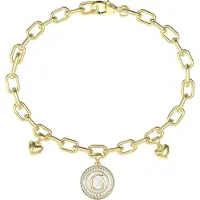 GUESS armband G Talisman Pearly G Multi Charm Bracelet Yellow Gold goudkleurig