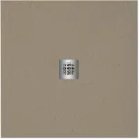 ZEZA Grade douchevloer - 80x80cm - antislip - antibacterieel - mineraalmarmer - vierkant - mat cream (taupe) 400000000000019574