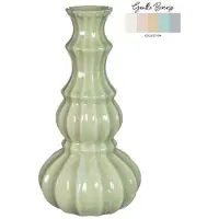 Ideas 4 Seasons Vaas Delphi Ø10,3xH20cm linde groen groen Keramiek Vaas