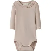 Lil´ Atelier BABY romper lichtroze Meisjes Stretchkatoen Ronde hals Effen - maat 86