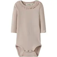 Lil´ Atelier BABY romper lichtroze Meisjes Stretchkatoen Ronde hals Effen - maat 80