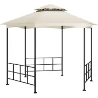 Syfax Prieel met zijwanden 3,1x2,7 m crèmekleurig