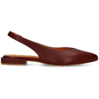 Manfield Bordeaux rode leren slingbacks | Maat 41