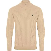 U.S. POLO ASSN. Trui 'UMAmir' beige gemêleerd