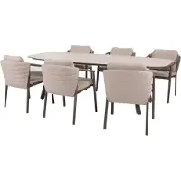 4 Seasons Outdoor Manolo Barolo dining tuinset 240x103xH75 cm 7 delig keramiek terre Taste 4SO