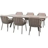 4 Seasons Outdoor Manolo Puglia dining tuinset 240x103xH75 cm 7 delig keramiek terre Taste 4SO
