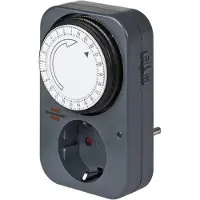 Brennenstuhl tijdschakelklok MZ 20, mechanisch stopcontact (dag-timer met hogere contactbescharming) kleur: grijs