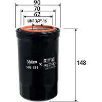 Valeo 586121 Oliefilter