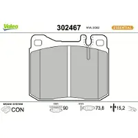 Valeo 302467 Remblokken
