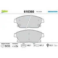 Valeo 610360 Remblokken