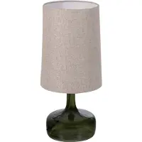 Woood Luma Tafellamp Met Kap - Glas - Groen/Naturel - 60x27x27