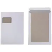 Viking C4 Kleefstrip Enveloppen met kartonnen rug Wit 229 (B) x 324 (H) mm Met Venster 120 g/m² 100 Stuks