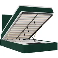 vidaXL Ottoman bed met matrassen 120x200cm fluweel donkergroen