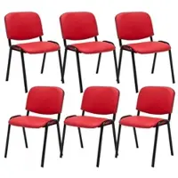 CLP Ken Set van 6 Bezoekersstoel rood